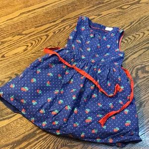 Mini Boden strawberry dress, size 4-5, excellent